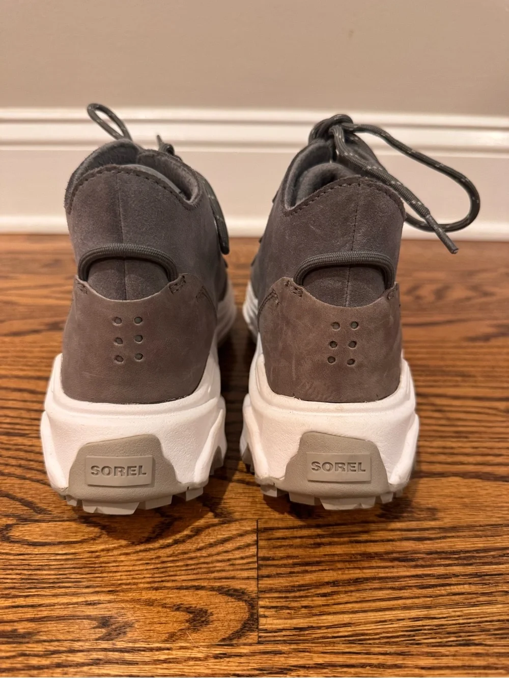 SOREL Kinetic Breakthru Caribou Waterproof Chunky Grey Wool-Accent Boots